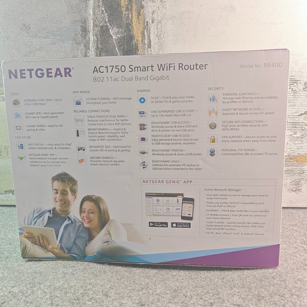 NETGEAR AC1750 Smart WiFi Router R6400 Dual Band Gigabit – PRE OWNED - Picture 4 of 11
